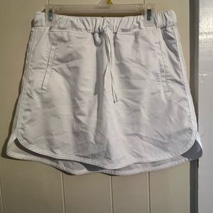 White athletic skort